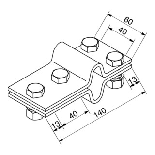 niedax Étrier de support 16J7-A
