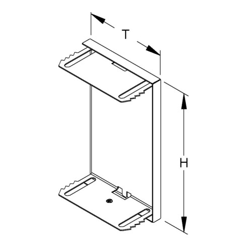 Niedax GK-Endabschlussdeckel umgreifend 135x80mm GADU 133T80 R