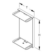 Niedax GK-Endabschlussdeckel umgreifend 172x80mm GADU 170T80 R-3