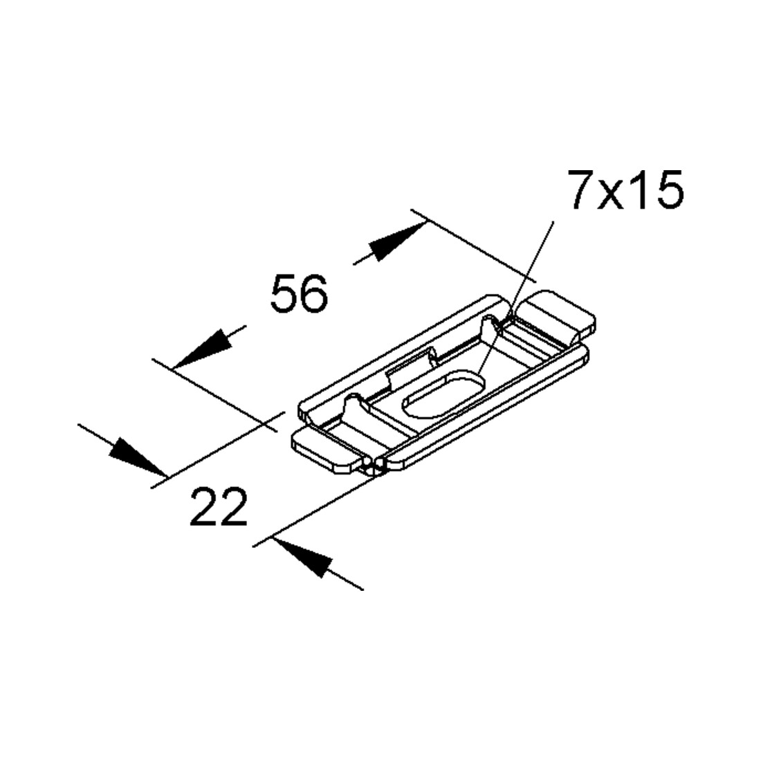 Niedax Plaque de fixation GRBP 6 E3