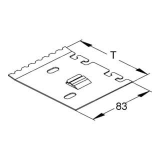 Niedax Plaque de fixation pour séparateur L 99, acier S LZTP 100