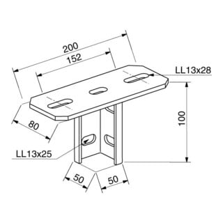 niedax Plaque de raccordement 41 × 41 16J40