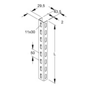 Niedax Profilé en U 43,5x29,5x6000mm U 4530/6000 SL-3