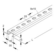 Niedax Rail d'ancrage 2971/2 GL-4