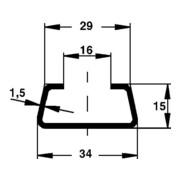 Niedax Rail d'ancrage 2975/2 FL-1