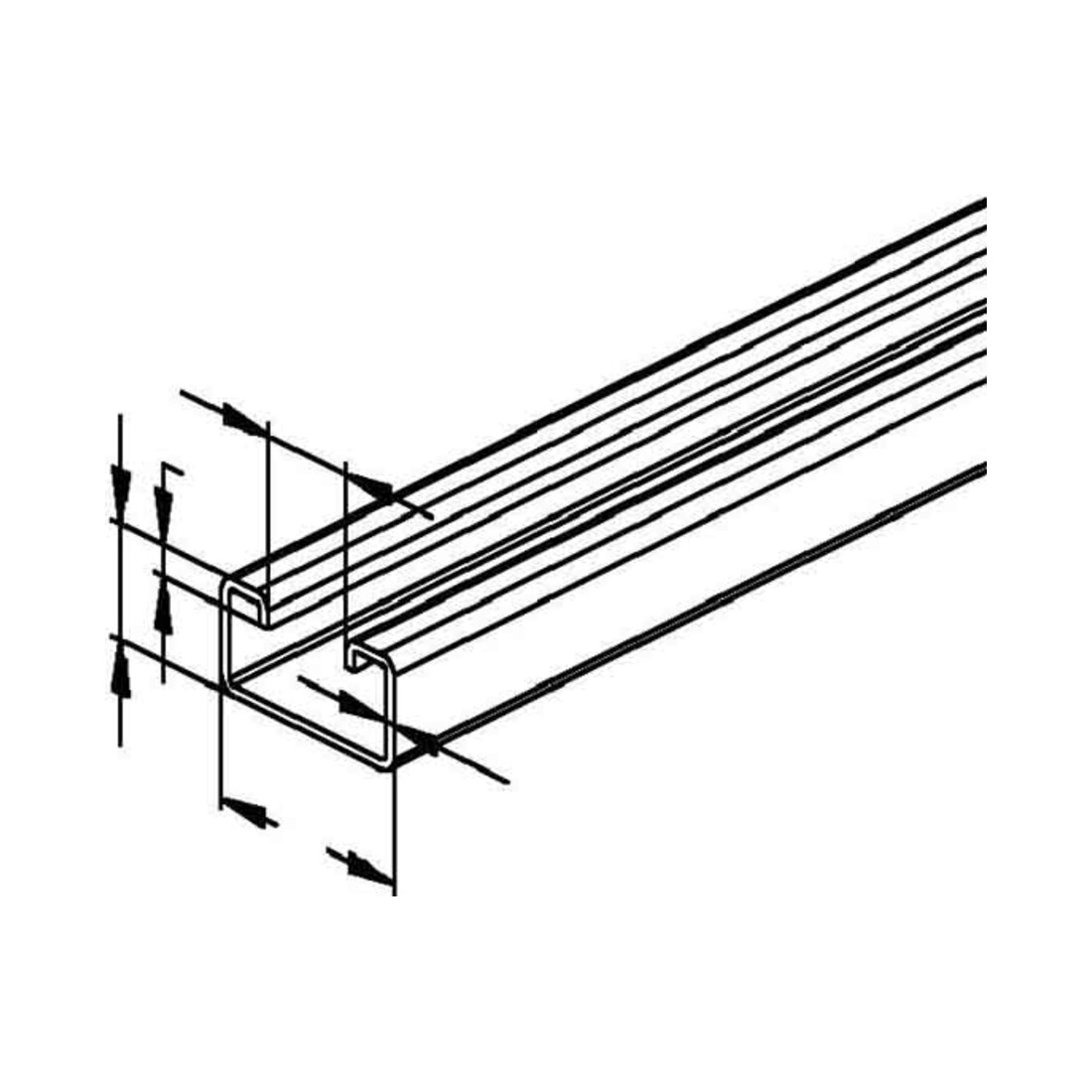 Niedax Rail d'ancrage 2986/2 FO