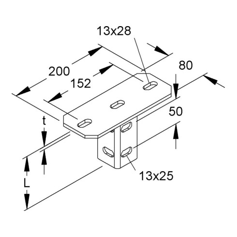 Niedax Schraubkopfplatte KU 6040