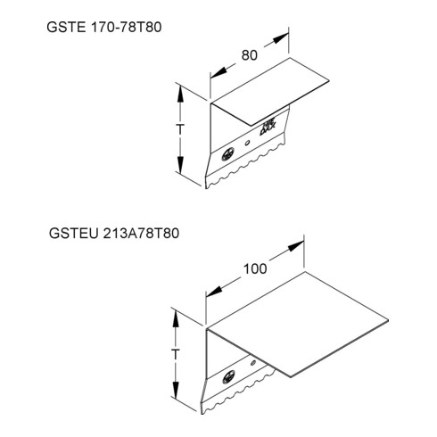 Niedax Stoßstellenverbinder GSTE 170-78T80