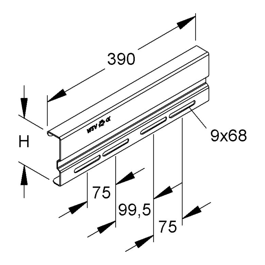 Niedax Stoßstellenverbinder WSV 105.390 F