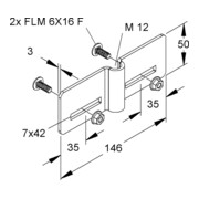 Niedax Support de fixation RGAB 12 F-4