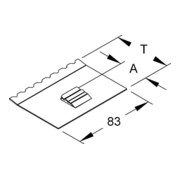 Niedax Support de profilé TPH 60-1