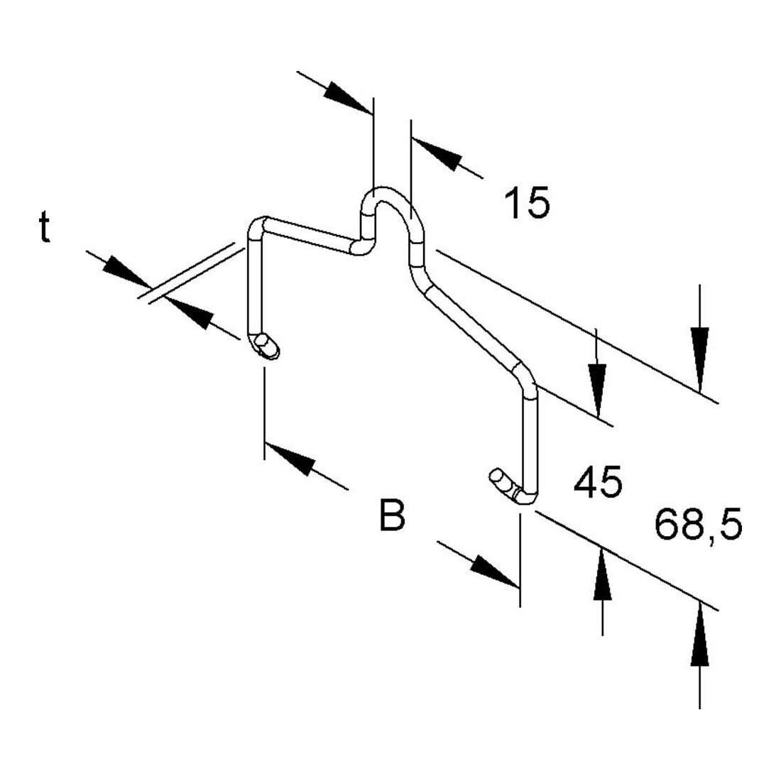 Niedax Support suspendu REBA 50 DV