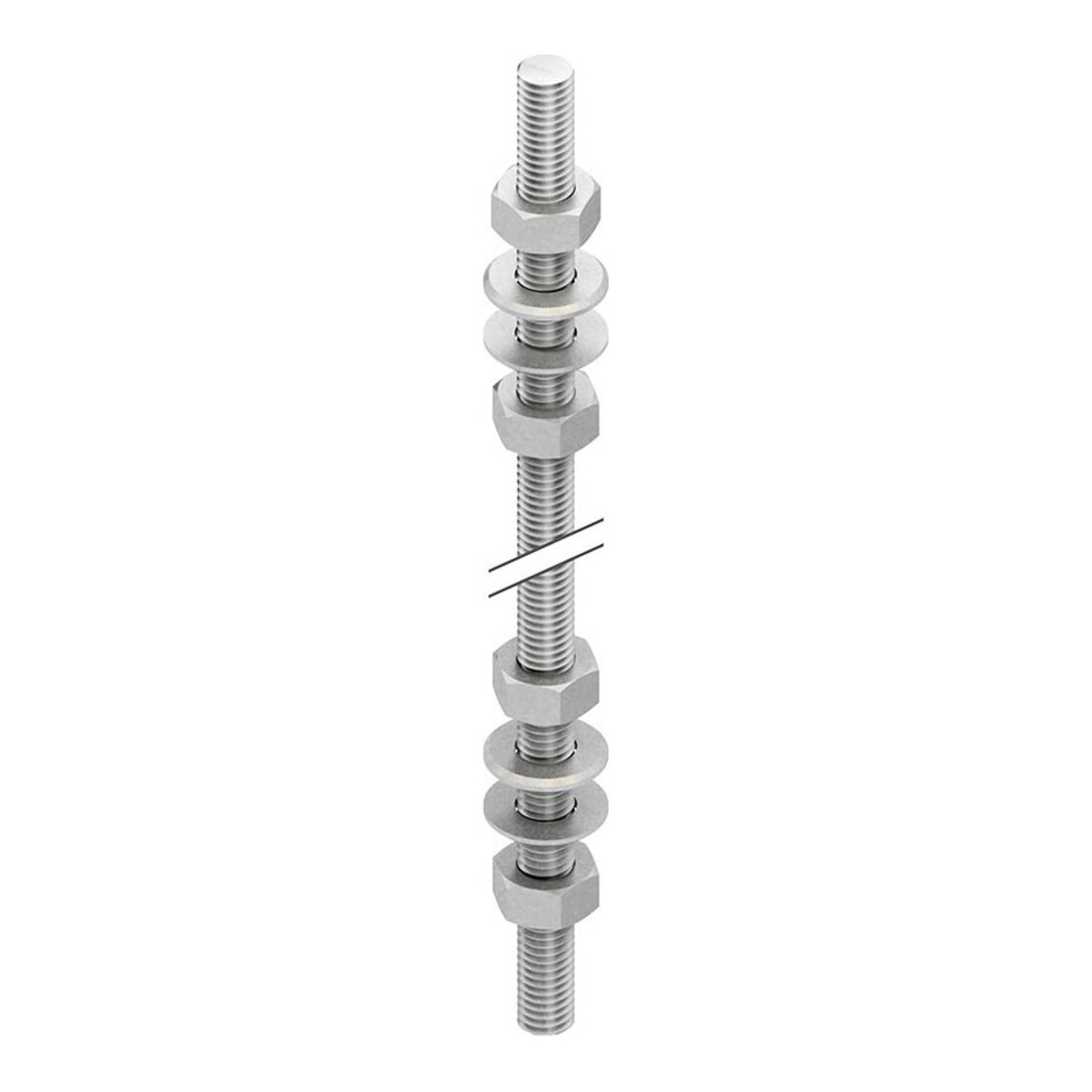 Niedax Tige filetée avec 4 écrous + 4 rondelles M 12/1000