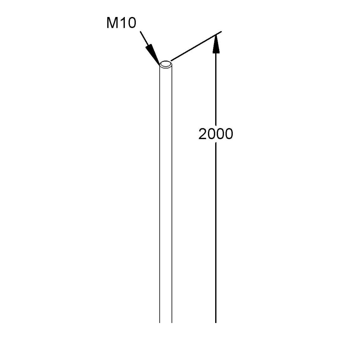 Niedax Tige filetée M 10/2000