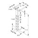 Niedax Tige suspendue, profil U 43,5x29,5x705 mm HU 4530/700 FL
