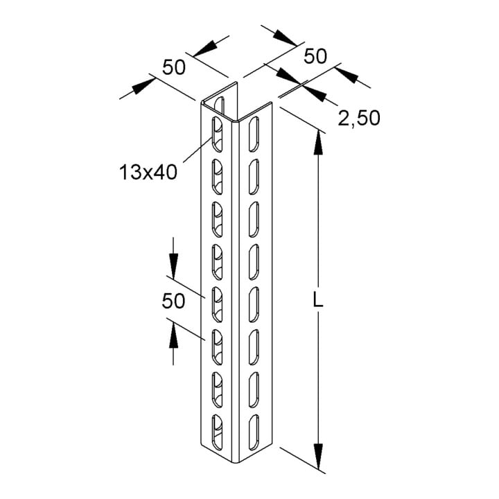 Niedax U-Profil U 5050/2000 F