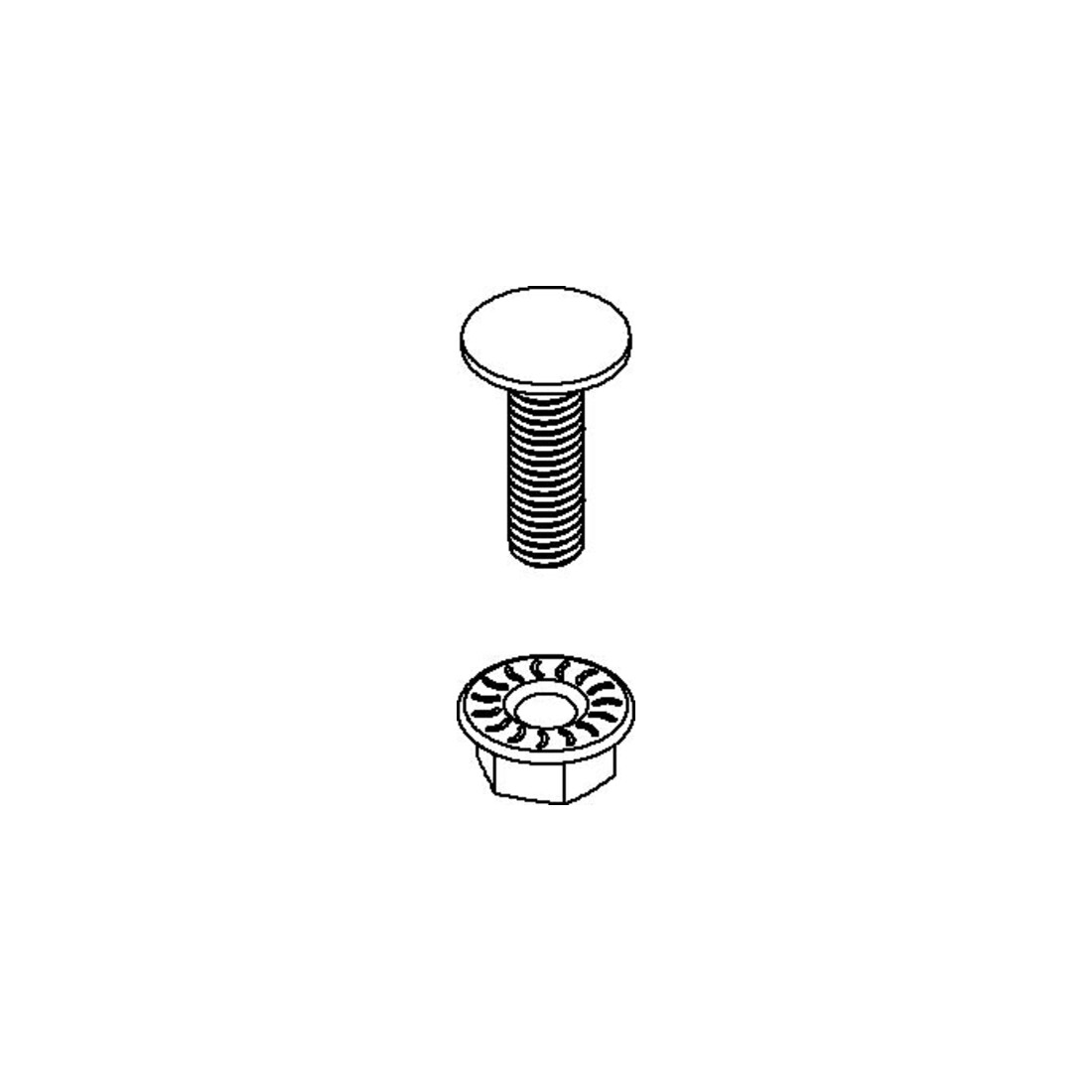 Niedax Vis à tête plate ronde L=20mm M6 FLM 6X20 G