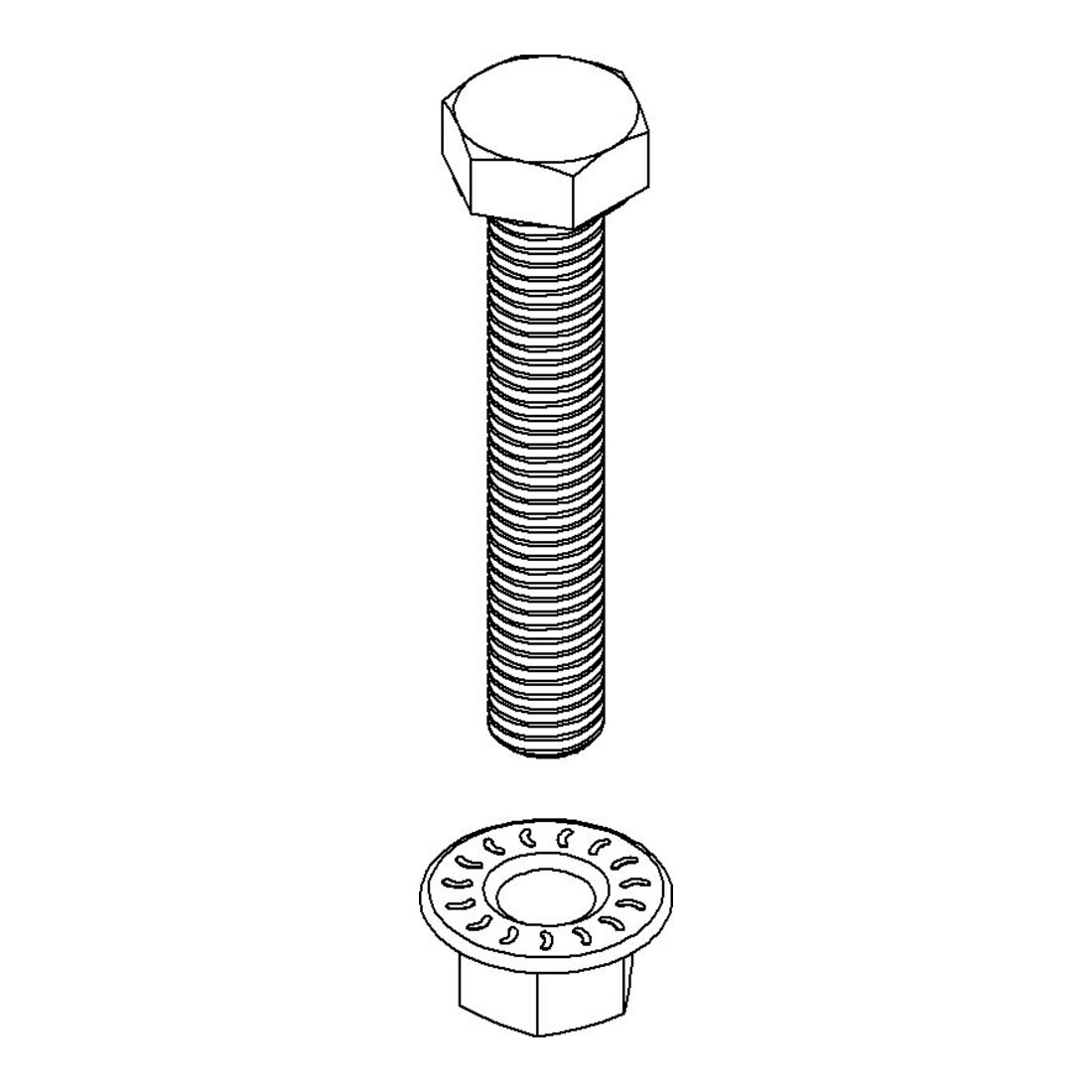 Niedax Vis hexagonale SKM 10X25 V