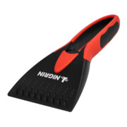 Nigrin Grattoir à glace noir/rouge avec poignée ergonomique en soft-touch
