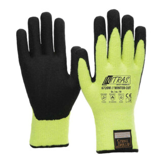 NITRAS Gants de protection d'hiver Taeki5, enduit latex, taille 9