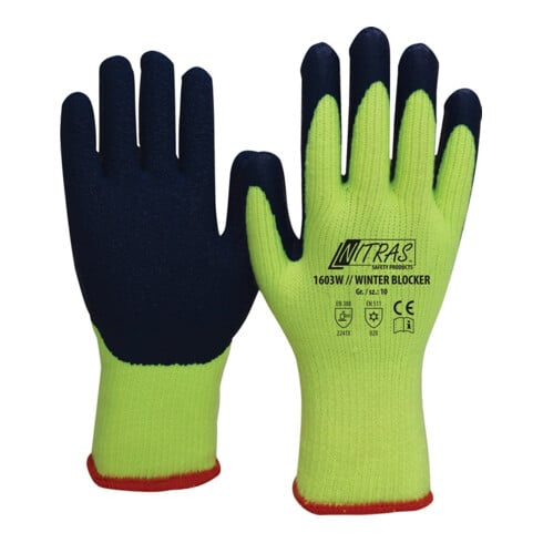 Gants de protection contre le froid Winter Blocker taille 9 jaune/bleu EN 388,EN 511 Cat.II