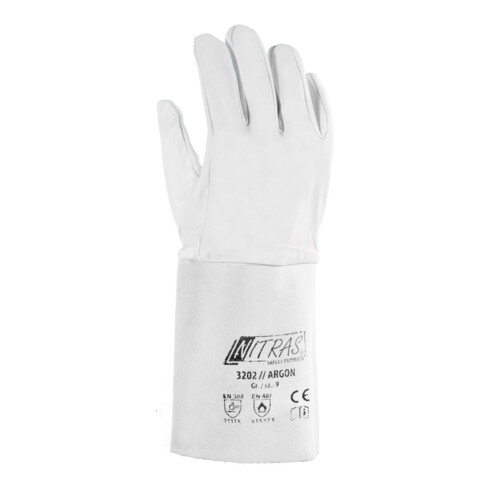 Nitras Paire de gants de soudeur ARGON, Taille des gants: 10