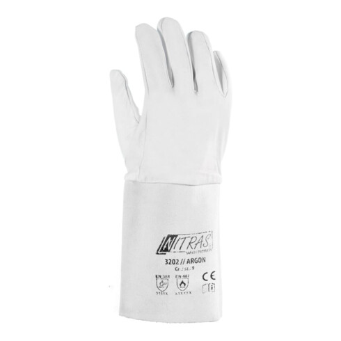 Nitras Schweißer-Schutzhandschuh-Paar ARGON, Handschuhgröße: 9