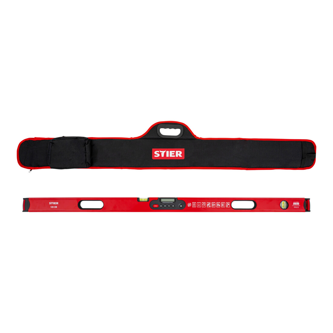 Niveau à bulle numérique STIER SDW-1200, écran LCD ±0,2°, 120 cm