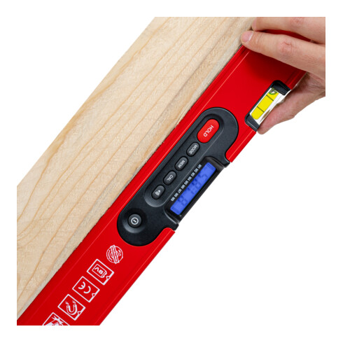 Niveau à bulle numérique STIER SDW-1200, écran LCD ±0,2°, 120 cm