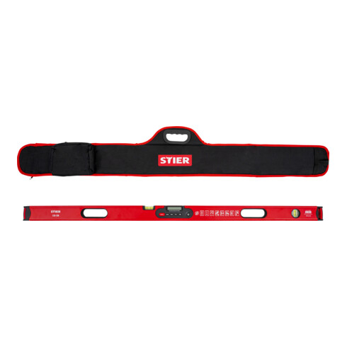Niveau à bulle numérique STIER SDW-1200, écran LCD ±0,2°, 120 cm
