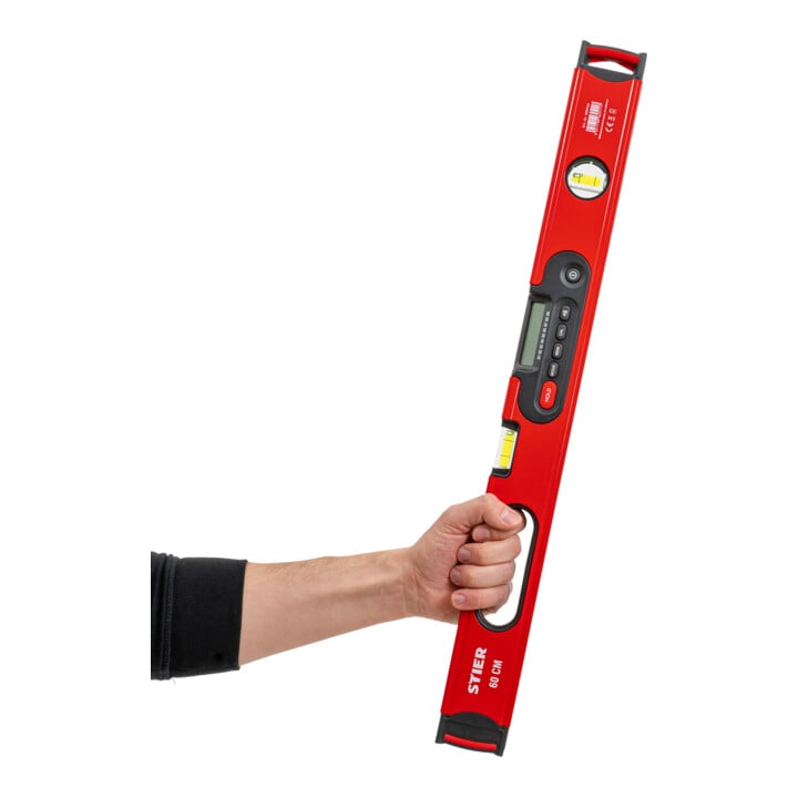 Niveau à bulle numérique STIER SDW-600, écran LCD ±0,2°, 60 cm