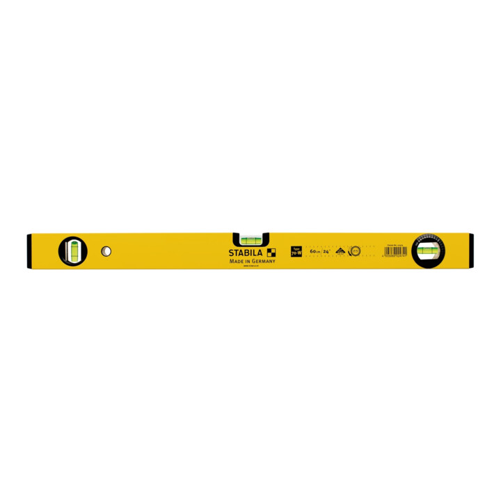Niveau à bulle STABILA Type 70 W, 80 cm, avec fiole d’angle rotative