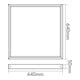 nobilé Cadre de montage Panel 622x622 4 pièces RAL 9016