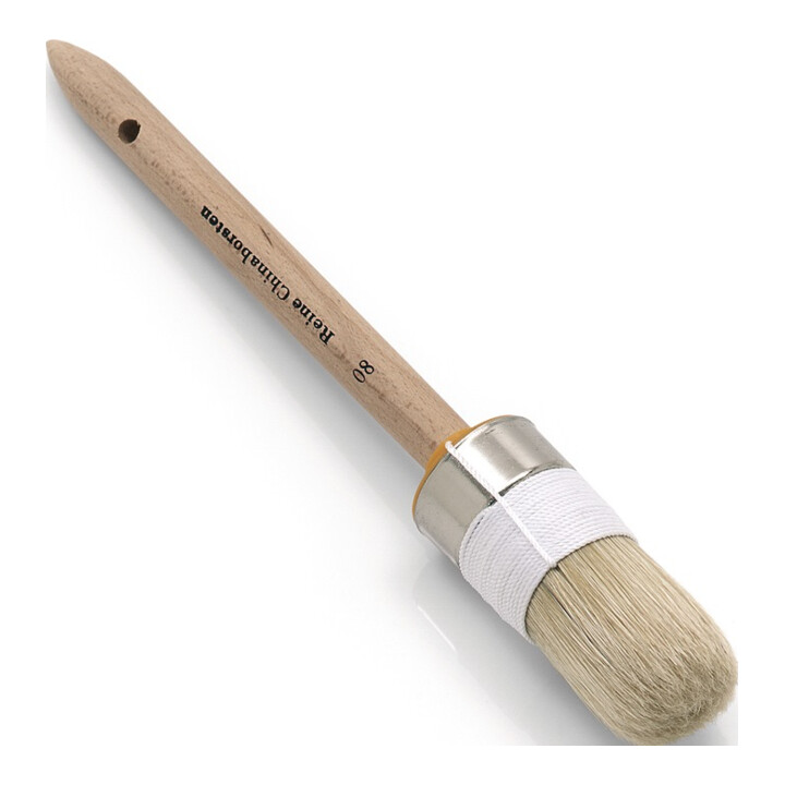 Nölle Maler-Ringpinsel Gr. 4 Borstenl. 75 mm helle Chinaborste roher Holzstiel