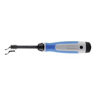 NOGA Sbavatore universale, impugnatura bimateriale con gambo telescopico e 2 lame (N1, N2)