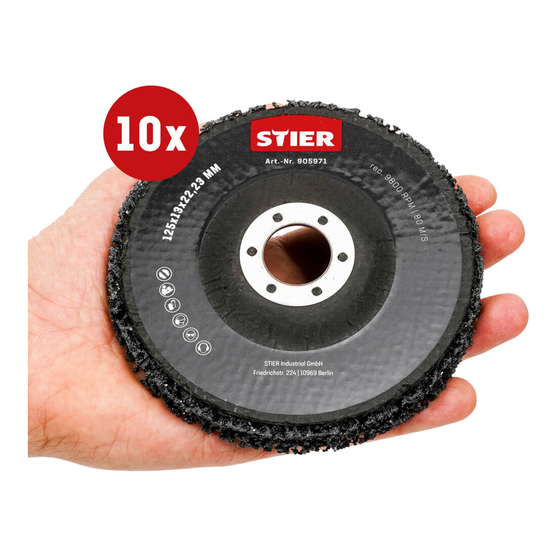 Non-tissé de nettoyage STIER 125 x 13 x 22,23 mm