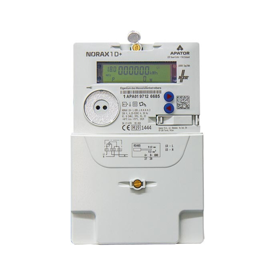 NORAX NZR Compteur monophasé alternatif mME WS max. 60A 1D+