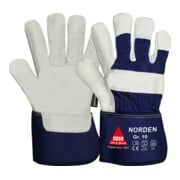 Gants d'hiver lièvre en cuir grain de vachette du nord