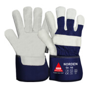 Gants d'hiver lièvre en cuir grain de vachette du nord