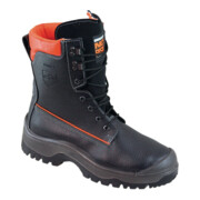 NoRisk Bottes de sécurité forestières Gr.42 noir/orange cuir S3 SRC EN20345/EN17249