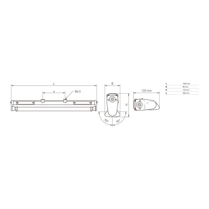 norka LED-Feuchtraumleuchte PL-1000-01 4000K 1555mm M1500