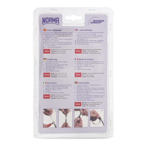 NORMA Serratub Kit bande sans fin 9mm W2B, bande 3m, 8 têtes