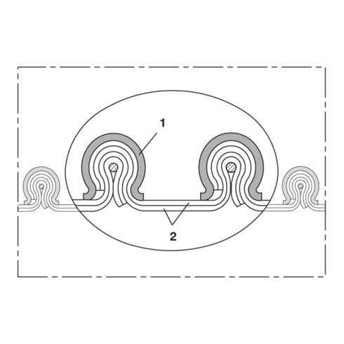 Norres Gewebeschlauch hitzebeständig (+170°C) Ø 100mm L: 6m CP PTFE/HYP-INOX 472