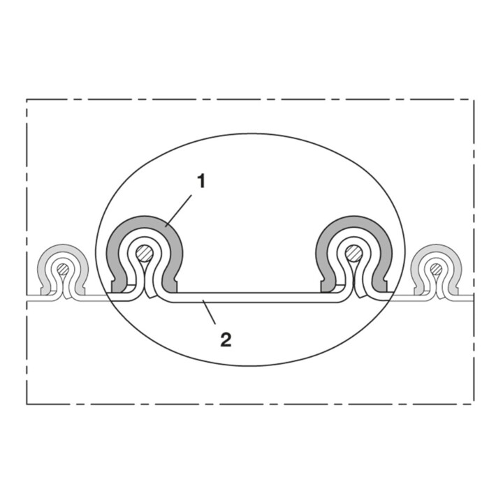 Norres Gewebeschlauch hitzebeständig (+280°C) Ø: 70mm L: 6m CP SIL 460