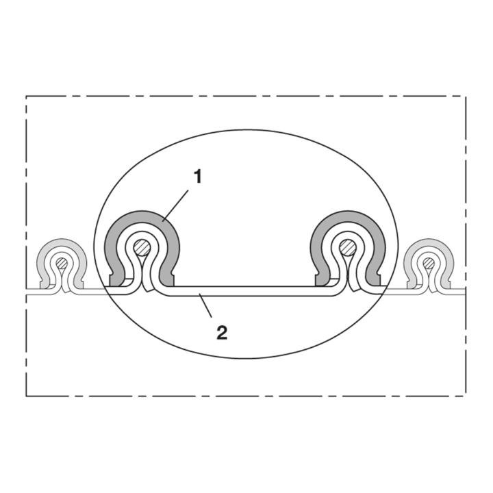 Norres Gewebeschlauch hitzebeständig + flexibel Ø: 1016mm L: 3m CP HYP 450