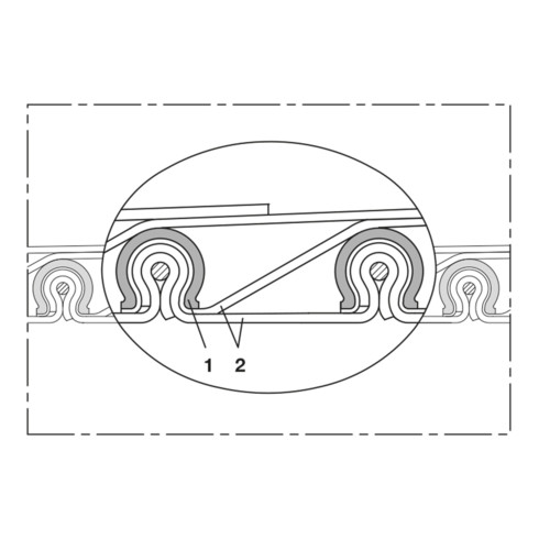 Norres Hochtemperaturschlauch hitzebeständig (+550°C) Ø 100mm L: 6m CP HiTex 485