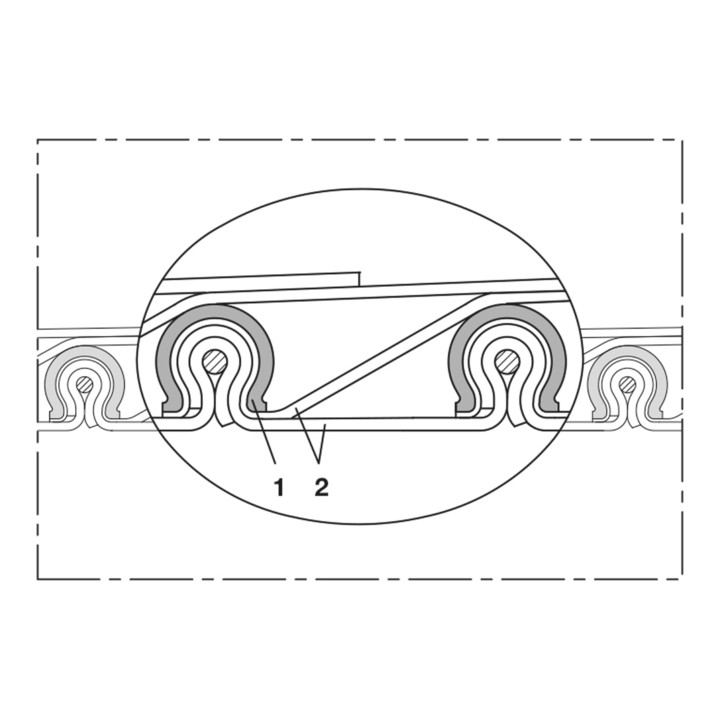 Norres Hochtemperaturschlauch hitzebeständig (+550°C) Ø: 254mm L: 6m CP HiTex 485
