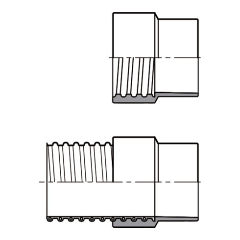 Norres lebensmittelechte Muffe aufschraubbar für AIRDUC®