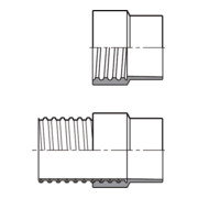 Norres lebensmittelechte Muffe aufschraubbar für AIRDUC® 350, 351 ,355 Ø 80mm-3