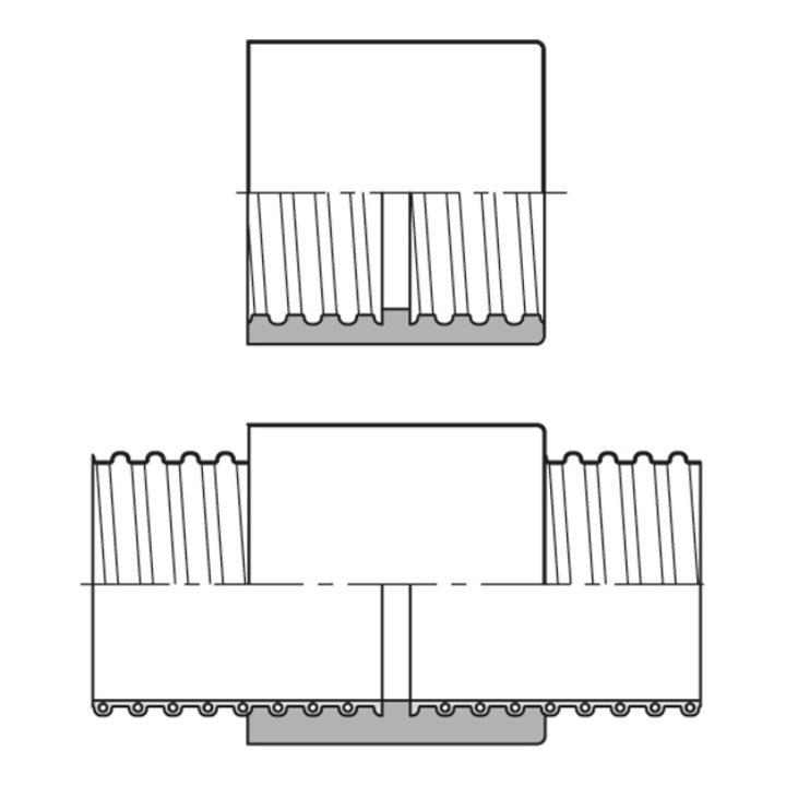 Norres Schraubverbinder: Verbinden/Verlängern/Reparieren von Spiralschläuchen fürØ60mm